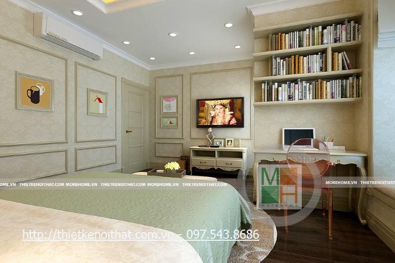 Thiết kế nội thất chung cư tân cổ điển RiverSide Sài Gòn - Nhà Anh Lưu